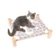 thumbnail image 1 of Hamaca portátil para gatos, cama de salón de madera para mascotas duradera desmontable, cama cuadrada, cómoda cuna lavable, marco elevado colgante Eigraketly EL013383-01, 1 of 4