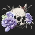thumbnail image 2 of Junior's Lost Gods Flower Skull  Festival Muscle Graphic Tee Charcoal X Small, 2 of 4