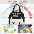 thumbnail image 4 of KLL Sac à Lunch Imprimé Chat Meow Boîte à Lunch Isotherme Sac de Refroidissement pour Hommes Femmes avec Bandoulière Réglable pour Bureau Pique-Nique Randonnée Plage, 4 of 7