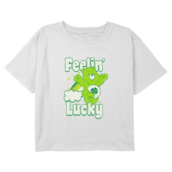 Girl's Care Bears Cloud Feelin Lucky Graphic Cropped T-Shirt