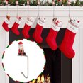 thumbnail image 5 of Perchas para medias navideñas para repisas de chimenea, soportes para medias navideñas para chimeneas, ganchos para repisas con forma de reno, árbol de Navidad, muñeco de nieve y Papá Noel, 5 of 5