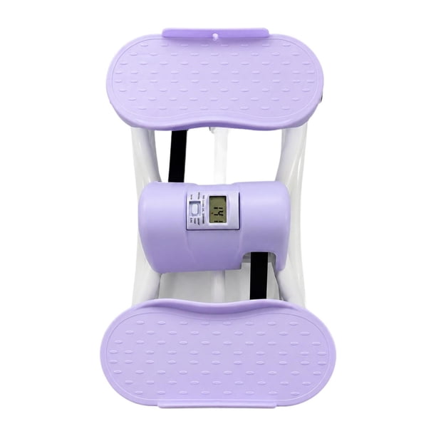 Stepper oscilante con bandas de resistencia, máquina de ejercicios, tabla de equilibrio lateral para apartamentos, mujeres, oficina y hogar. Púrpura