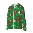 thumbnail image 2 of Kll Cute Santa And Ho Ho Ho Print Men'S Women’s Upf 50+ Sun Protection Outdoor Hoodie Jacket Long Sleeve Fishing Hiking Performance Shirt- Xx-Large, 2 of 8