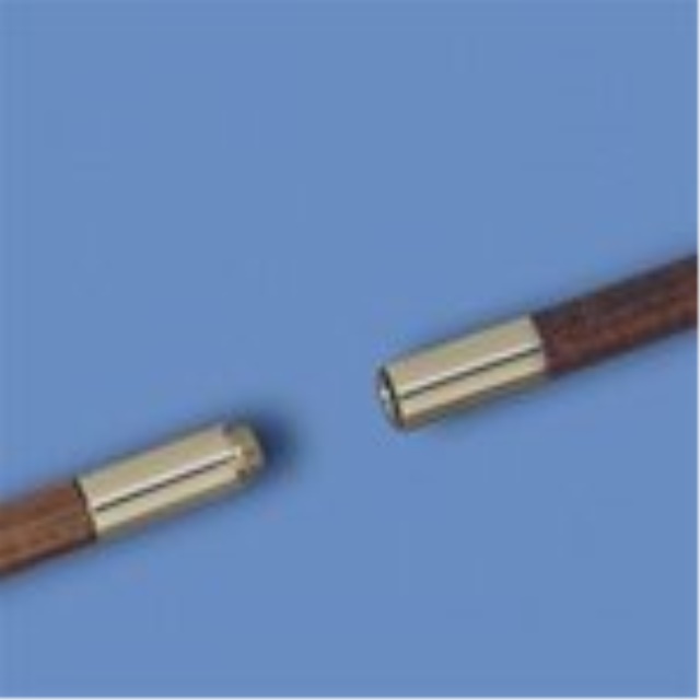 eder flag screw joint for oak poles, brass, 15/161 inch diameter