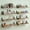 Light Brown, variant on Fairy Floating Shelves, Rustic Wood Wall Shelves Set of 8, Wall Storage Shelves, 0.6x4.7x15.7inches, Black