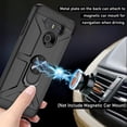 thumbnail image 3 of HAHDAXIA LG G6 Case, LG G6 Case with [3X Tempered Glass Screen Protector], Built-in Ring Kickstand and Magnetic Car Mount Shockproof Dropproof Military Grade Armor Rugged Case for LG G6 - Bla, 3 of 7