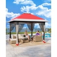 thumbnail image 3 of BouPower 13x13 Pop Up Canopy Gazebo,Canopy Tent,Outdoor Gazebo for Backyard & Patio Furniture,Pop Up Tent with Mosquito Netting & Double Roof for Backyard,Garden,Parties,Lawns,Outdoor and BBQs, 3 of 9