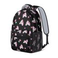 thumbnail image 2 of Unicorn and Heart Black Pattern Backpack for School, Cute School Bag with Adjustable Shoulder Straps and Padded Back, 15.3"x11"x6.7", 2 of 5