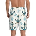 thumbnail image 4 of Lsque Anchors And Shells Mens Sleep Pajama Shorts,Short Pajama Pants, Cotton Ultra-Soft Knit-4X-Large, 4 of 9