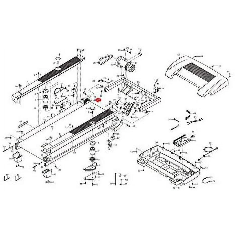 PROFORM 540 TREADMILL Front Roller 204054 Walmart
