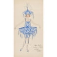 thumbnail image 3 of Will R. Barnes 14x24 Black Modern Framed Museum Art Print Titled - Girl in Blue (1922), 3 of 5