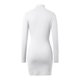 thumbnail image 4 of Vestido lápiz de manga larga de color liso para mujer - Minifalda ajustada con poliéster y spandex, cuello redondo para fiestas/eventos especiales, 4 of 5