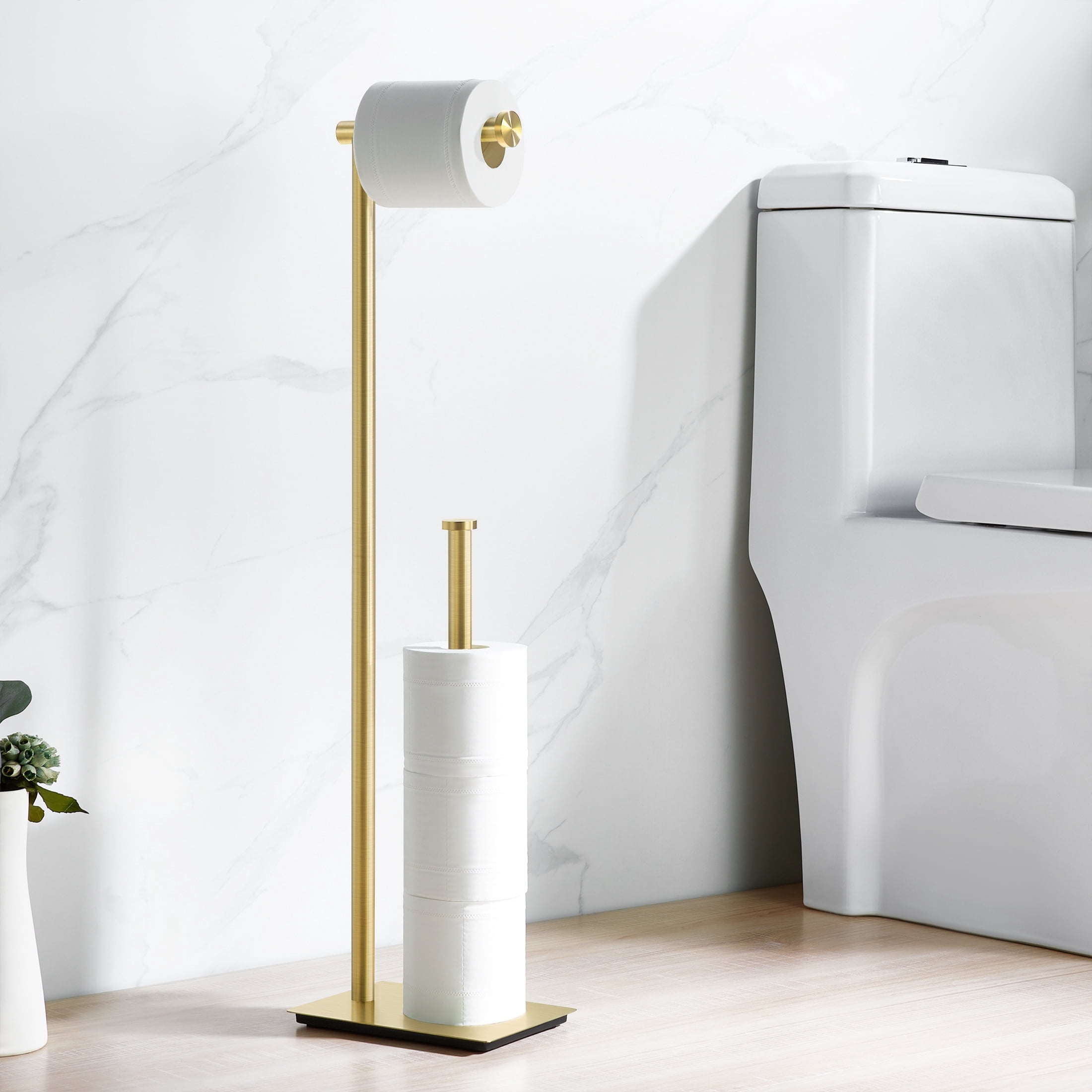 KES Gold Toilet Paper Holder and Storage Tissue Holder Brushed Brass