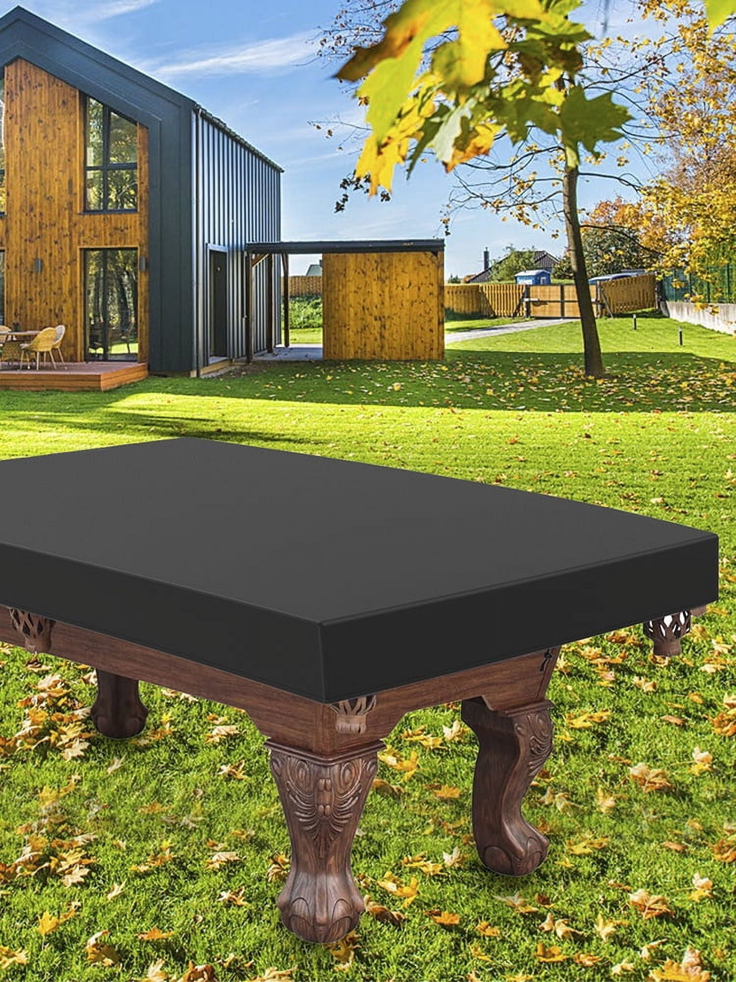 Hvxrjkn Pool Table Cover Waterproof Billiard Table Cover 7FT /8FT Tearproof Pool Table Protector Heavy-Duty 210D Oxford Cloth Snooker Table Dust Cover Machine Washable Billiard Table Protector