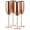Rose Gold, variant on Oak & Steel - 4 Silver Stainless Steel Champagne Flute Glasses (10oz) Unbreakable Toasting Glasses for Wedding, Anniversary, Christmas Gift & Pool