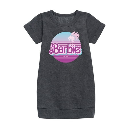 

Barbie - Palm Trees - 90 s Retro Style - Toddler And Youth Girls Fleece Dress