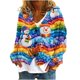 thumbnail image 2 of Puntoco Chaqueta Informal Con Botones Y Estampado Navideño Para Mujer, 2 of 5