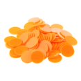 thumbnail image 3 of 100 Uds Fichas de bingo Zulema de plástico 25MM juego familiar naranja, 3 of 6