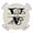 Black, variant on Letter V Round Tablecloth for 36-44 Inch Tables, Fitted Table Cover with Elastic Edge, Monogram Words Waterproof Outdoor Table Cloth Protector for Patio Garden Dinner Picnic