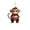B, variant on Christmas Hanging Decoration Monkey Ornament with Rope Loop Xmas Tree Pendant for Party Table Holiday Branches Parcel Wrapping