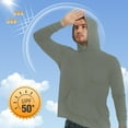 thumbnail image 3 of ProtectX Hi Vis Hoodie with Pockets, Long Sleeve High Visibility Hoodie, Lightweight Quick Dry Safety Shirts with Hood, Grey Medium, 3 of 8