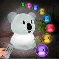 thumbnail image 1 of Koala Night Light For Kids Silicone Bedside Bedroom Lighting, Baby Nursery Light Sleeping Nightlights, Color Changing Lamps - Eye Caring, Adjustable B, 1 of 5