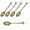 Blue Antique - 5 Piece Set, variant on 5-Piece Set - Retro Carved Crystal Head Pattern Zinc Alloy Leaf Spoon Creative Mug Dessert Coffee Ice Cream Fruit Tea Spoon (Gold - 5 Piece Set)