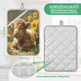 thumbnail image 3 of 2 Pack Pot Holders for Kitchen Heat Resistant Hot Pads Sets for Cooking Baking Cow Lying in Sunflowers, 3 of 7