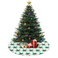 thumbnail image 3 of 30 Inch Christmas Tree Skirt – Velvet Plush Tree Mat, Soft Thickened Polyester with Red Ties, Single-Sided Printing, Available in 30in/36in/48in, Perfect for Holiday Xmas Tree Decoration, 3 of 7
