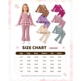 thumbnail image 3 of Yaoqi 3T Toddler Girl Outfit Set 4T Child Girls Clothes Ruffle Long Sleeves Bowknot Top Solid Color Flared Pants 2pcs Clothing Green, 3 of 7