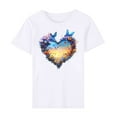 thumbnail image 4 of Valentines Day Tbopshirt Womens Tops,Valentine's Day T-Shirts for Women Short Sleeve Graphic Tees,Women's Lover Printed T-shirt Round Neck Summer Plus Size Tops S-XXXL, 4 of 5