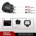 thumbnail image 2 of Nilight 8PCS 12V-24V 20A Green LED Round Rocker Toggle Switch 3 Pin SPST ON Off with 16AWG Pre-Soldered Wires for Car Truck Boat Marine, 2 of 9