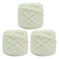 thumbnail image 5 of EHJRE 3 Skeins Chunky Chenille Yarn 70M Long for Throw Blanket Crocheting Knitting White, 5 of 9