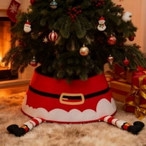 Inadays Christmas Tree Collar Christmas Tree Skirts Christmas Tree Decoration Indoor Stand Collar Basket Round Base Cover with Boots 23.6 inch Santa Boots