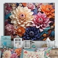 thumbnail image 2 of Designart "Dreaming of Dahlias I" Floral Metal Wall Art Prints, 2 of 5