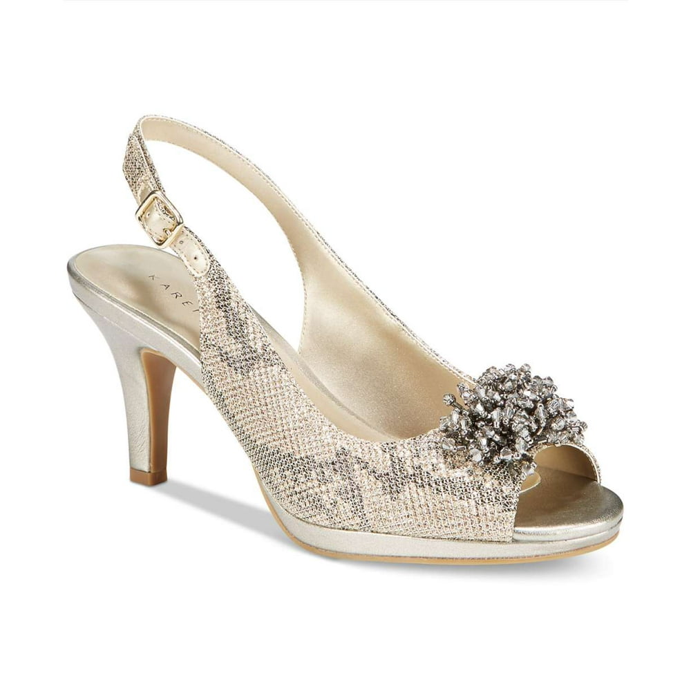 Karen Scott Karen Scott Womens Briant Peep Toe Slingback Classic