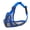 Blue, variant on Short Snout Dog Muzzle for French Bulldog, Pug, English Bulldog - Open Eye Design for Better Vision & Comfort, Soft Mesh Adjustable Anti Biting Eating, Full Pant Allows Drinking & Feeding