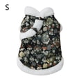 thumbnail image 2 of Ropa de perro espesar ropa mascota lindo traje tang chino año nuevo estilo invierno calidez disfraces perros traje pomeranian maltés claveles negro Vogacara PT000713-03, 2 of 7