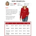 thumbnail image 4 of ZHENWEI Women Long Sleeve V Neck Pullover Collar Knitted Sweaters, 4 of 6