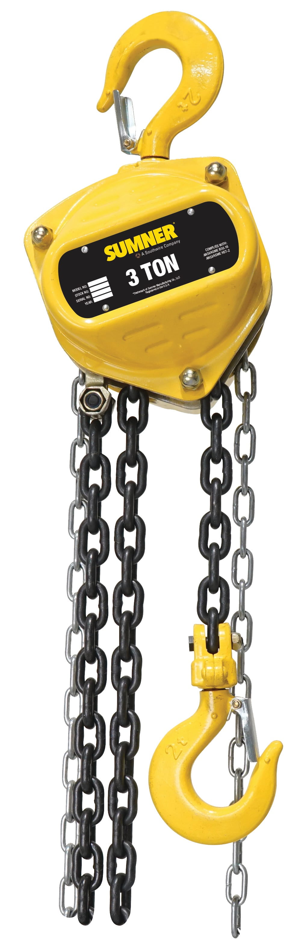 Sumner787576 3 Ton Chain Hoist with 20 ft. Chain Fall