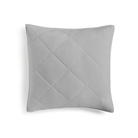 Hotel Collection Dobby Diamond Quilted Sham, European, Grey