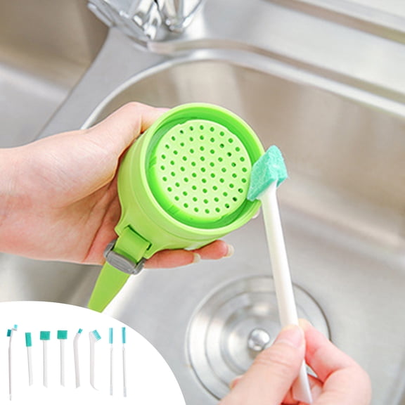 Herrnalise 8 Pcs Small Household Cleaning Brushes, Deep Detail Crevice Cleaner Brush Crevice Cleaning Tool 8 in 1 Cleaner Brush for Small Holes Corner Space Keyboard Bottle Tile