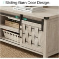47'' Coffee Table with Storage & Sliding Barn Doors, Farmhouse
