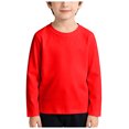 thumbnail image 3 of Gubotare Girls Long Sleeve T-Shirt Kids Crewneck Tees Toddler Basic Tops Youth Teen Boys Layering Shirts 7T 8T (Red,7-8 Years), 3 of 9
