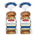 thumbnail image 1 of Toufayan Plain Pre-Sliced Bagels | High Protein and Vegan (2 Pack, 12 Bagels Total), 1 of 5