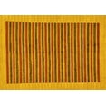 thumbnail image 1 of Ahgly Company Machine Washable Indoor Rectangle Oriental Yellow Modern Area Rugs, 7' x 10', 1 of 4