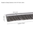 thumbnail image 3 of Uxcell Brush Weather Stripping Adhesive Felt Door Seal Strip 590.6Inch L x0.9Inch W Gray, 3 of 5
