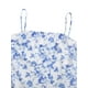 thumbnail image 3 of Vestido de verano Verdusa casual sin mangas con estampado floral azul/blanco, 3 of 5