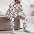 thumbnail image 7 of Lsque Gnomes and Hearts Pattern Long Sleeve Pajama Set for Men - Soft 2-Piece Sleepwear and Loungewear Set with Pockets, Comfy Nightwear-XX-Large, 7 of 7