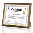 thumbnail image 1 of Marco de fotos Heimlove Walnut Gold 22x28 cm Diploma, 1 of 7